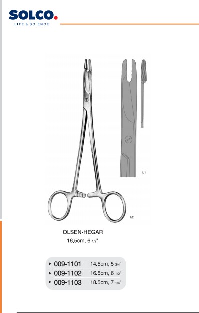 솔고 Olsen Hegar Needle Holder (가위 있는 것)