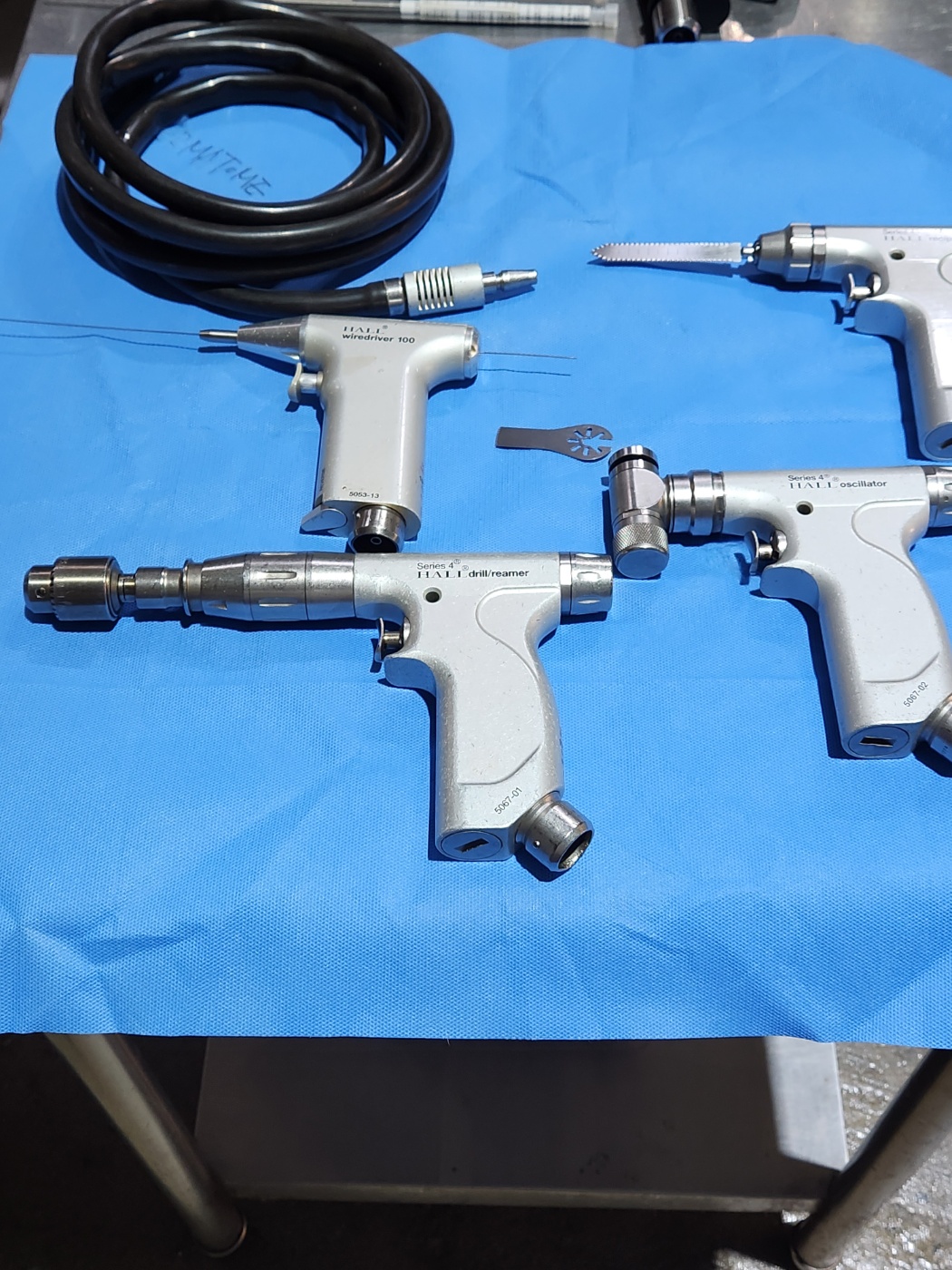 Zimmer/Hall Pneumatic Drill/Reamer & saw set