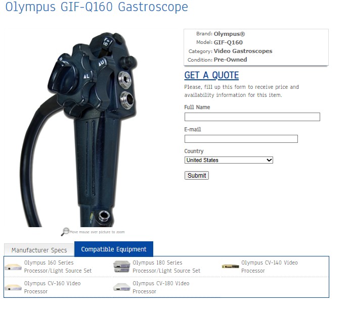 Olympus GIF-Q160 Gastroscope