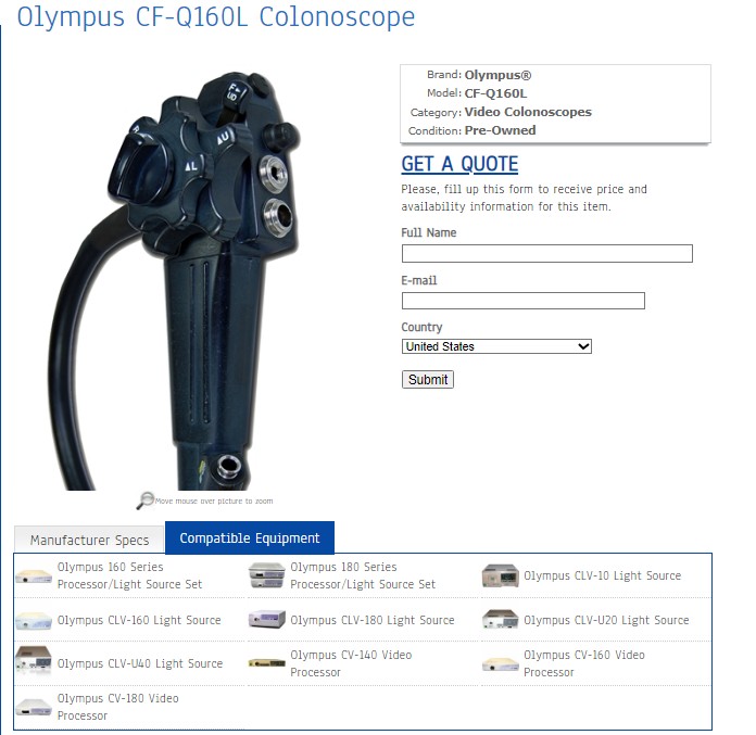 Olympus CF-Q160L Colonoscope