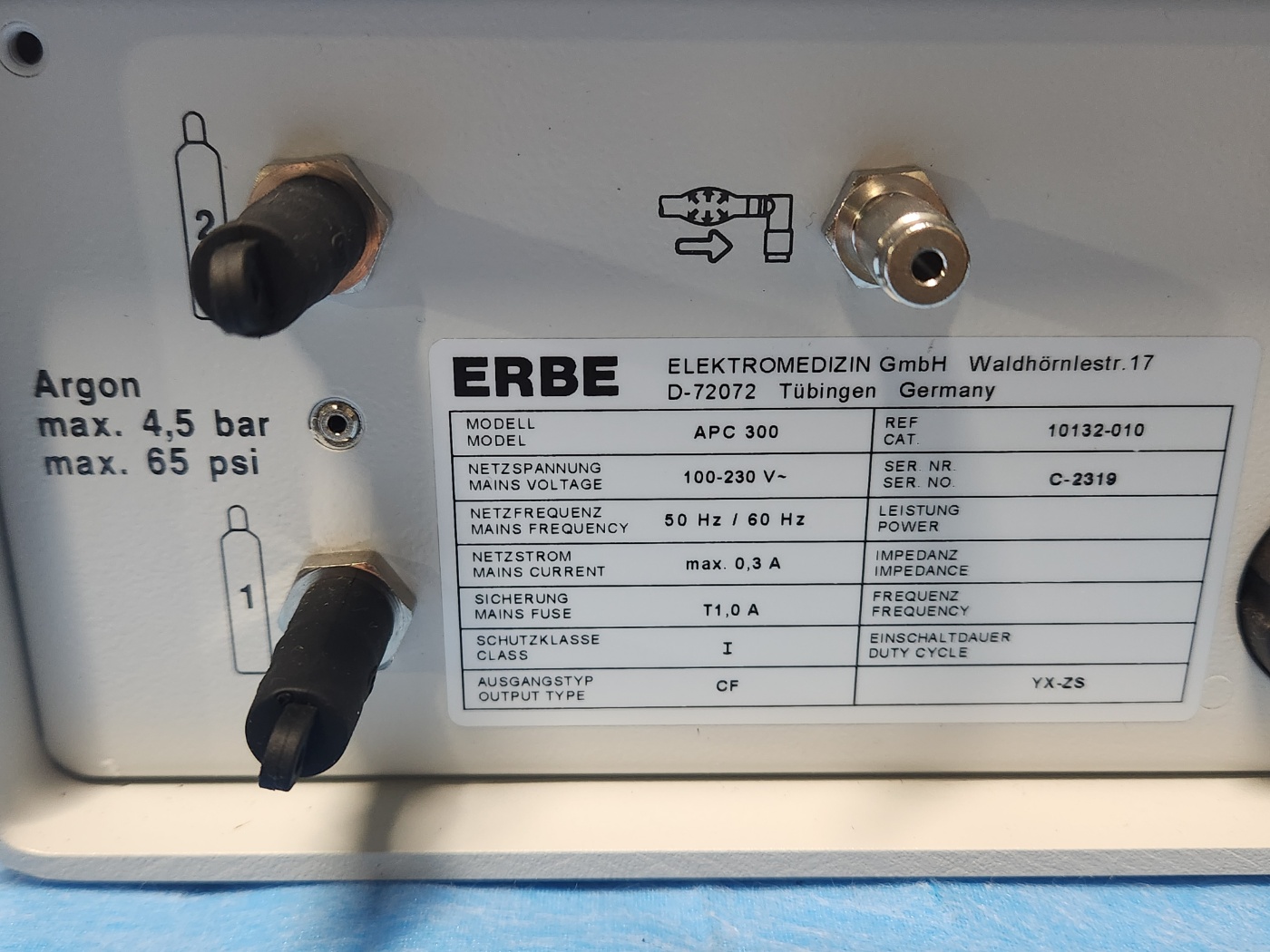 ERBE APC 300 Argon Plasma Coagulation Generator