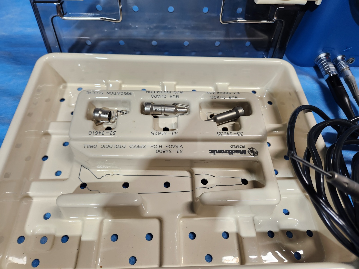 Medtronic Visao otolaryngology High-Speed XPS 3000 Drill Set